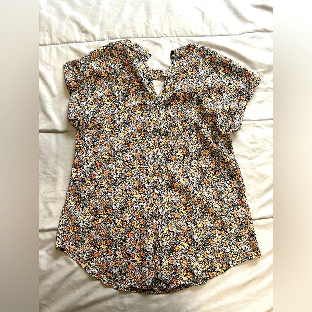 XS Floral Cut-out Blouse